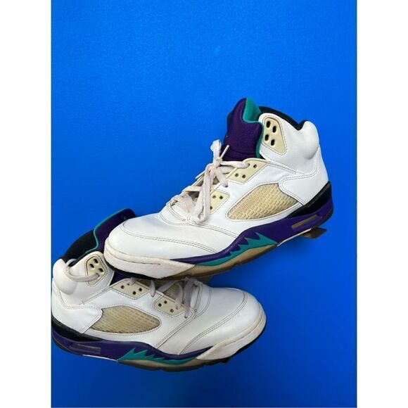 Nike Air Jordan 5 Retro Grape 2013 Men's Size 9.5 Sneakers Shoes 136027-108 - Picture 1 of 7